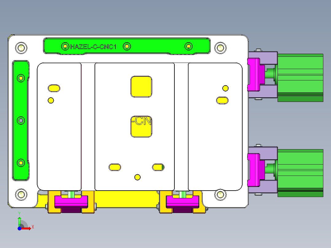 HAZEL-C-笔记本CNC工装夹具三维模型CNC1-0512前视图