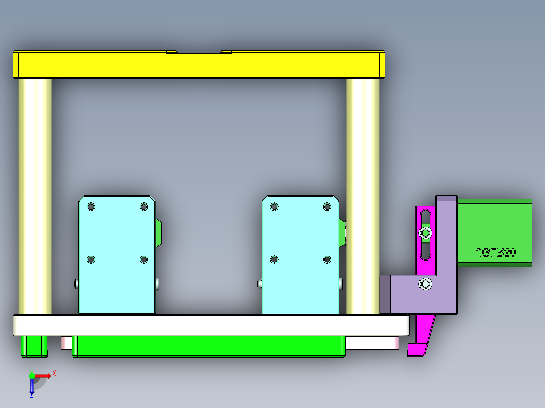 HAZEL-C-笔记本CNC工装夹具三维模型CNC1-0512俯视图