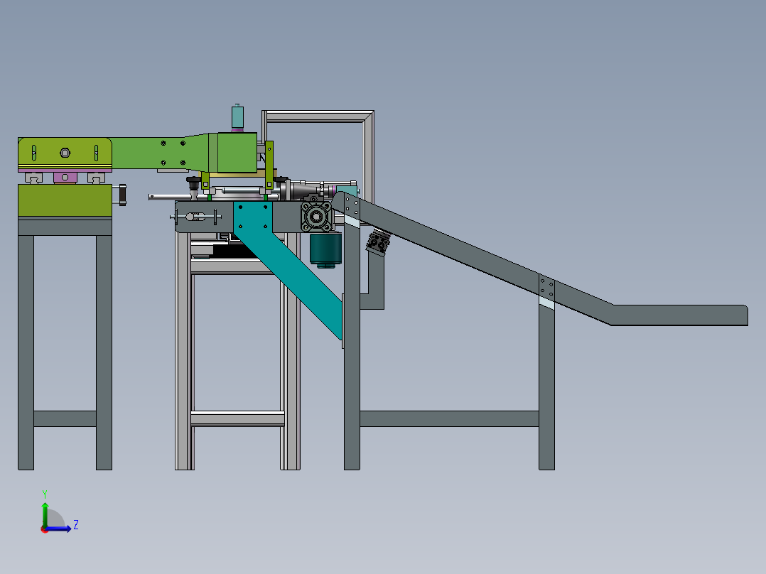 自动检测机 板链输送线sw20可编辑左视图