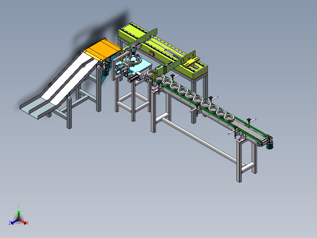 自动检测机 板链输送线sw20可编辑正等轴测图