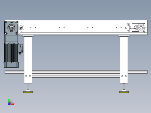 1.5m板链线硅棒输送线sw22可编辑前视缩略图