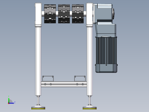 1.5m板链线硅棒输送线sw22可编辑左视缩略图