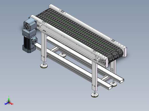 1.5m板链线硅棒输送线sw22可编辑正等轴测缩略图