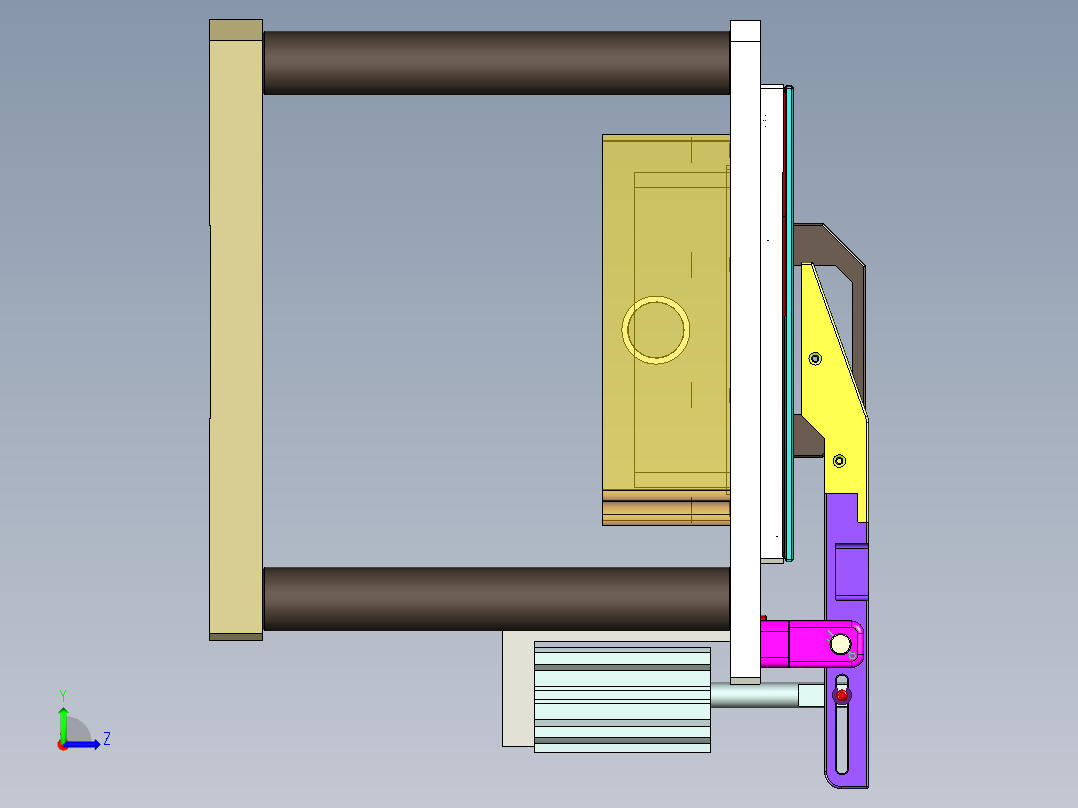 UX581-D-笔记本CNC工装夹具三维模型CNC1-190117左视图