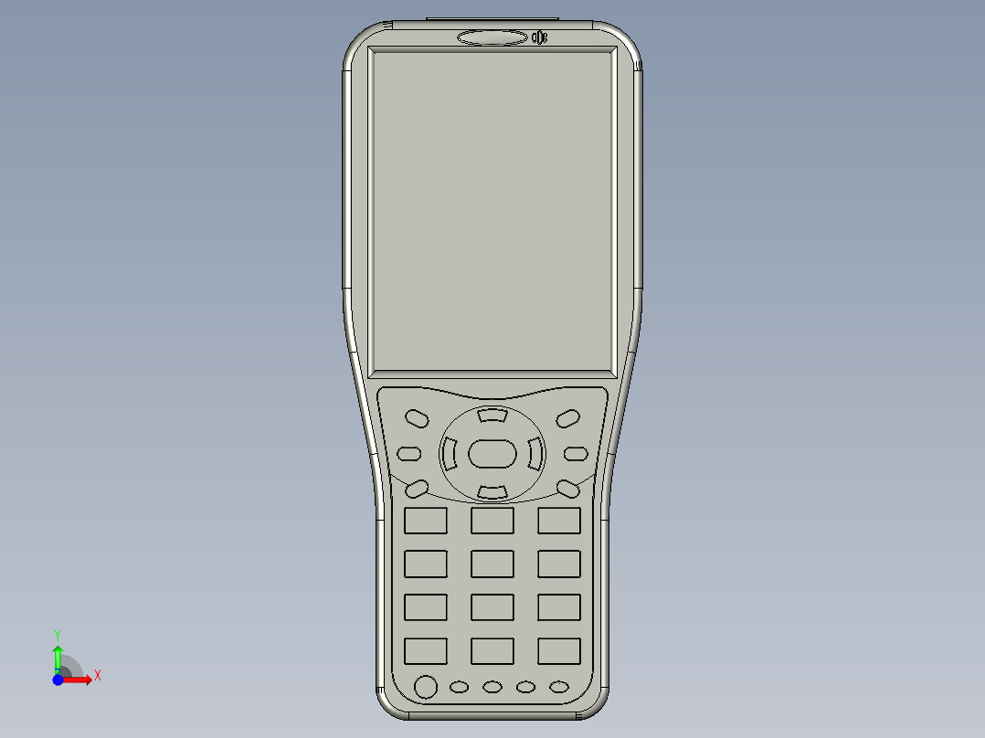 手持终端三维模型646778前视图