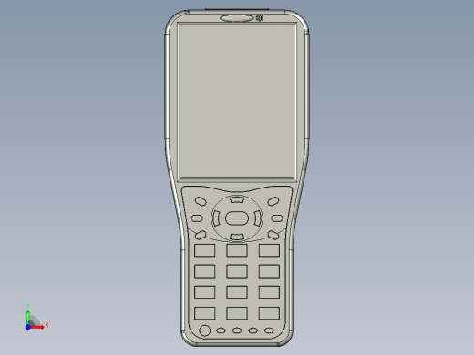 手持终端三维模型646778前视缩略图