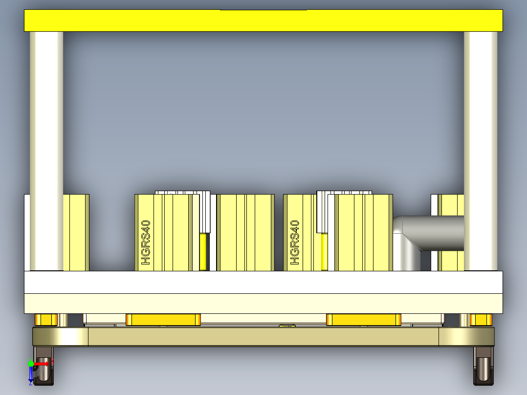 电脑外壳钻螺纹孔治具模型俯视图