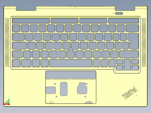 THINKPAD电脑键盘框铣内腔程序模型后视缩略图
