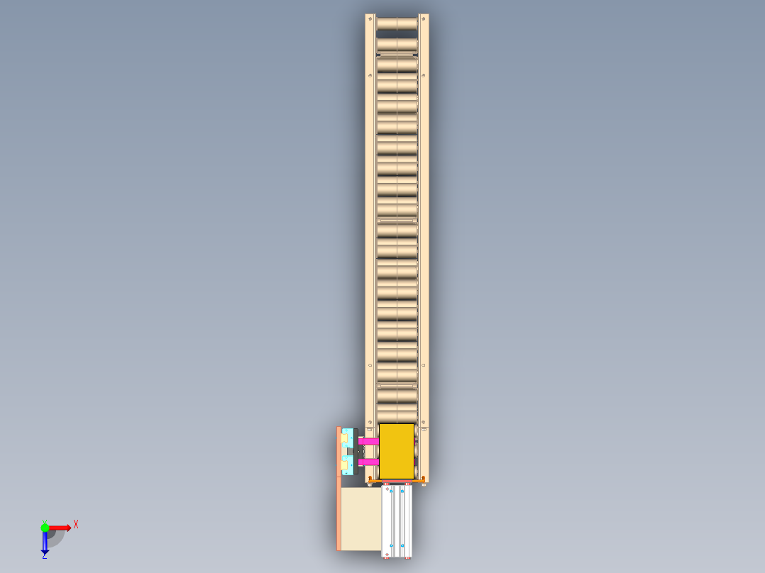 拾取和放置机构4俯视图