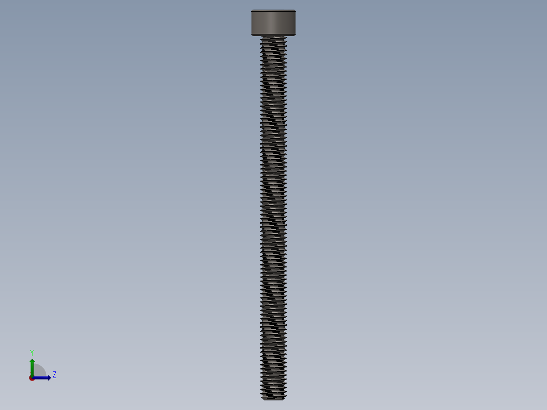 Screw_DIN_912_M5x70F_A2.SLDPRT公制内六角螺钉左视图