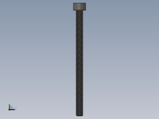 Screw_DIN_912_M5x70F_A2.SLDPRT公制内六角螺钉左视缩略图