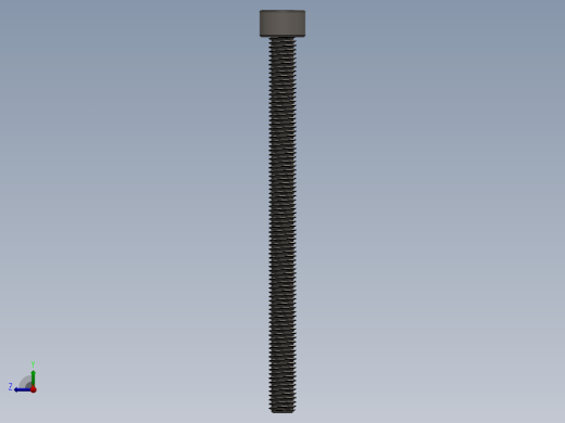 Screw_DIN_912_M5x70F_A2.SLDPRT公制内六角螺钉右视缩略图