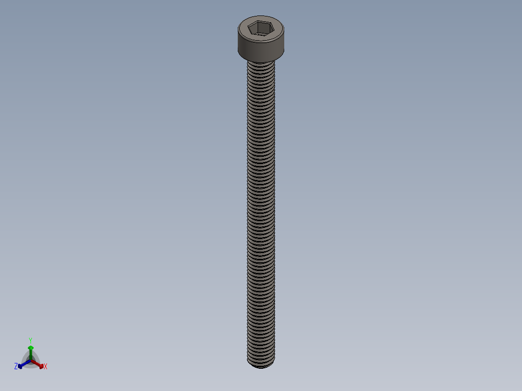 Screw_DIN_912_M5x70F_A2.SLDPRT公制内六角螺钉正等轴测图