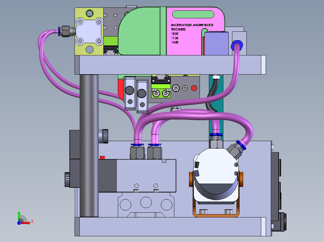 弯曲件自动检测设备前视图