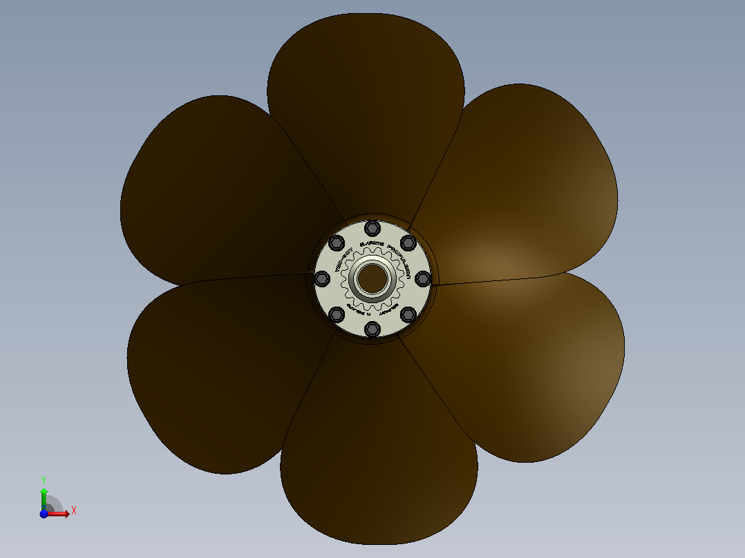 螺旋桨(132)前视图