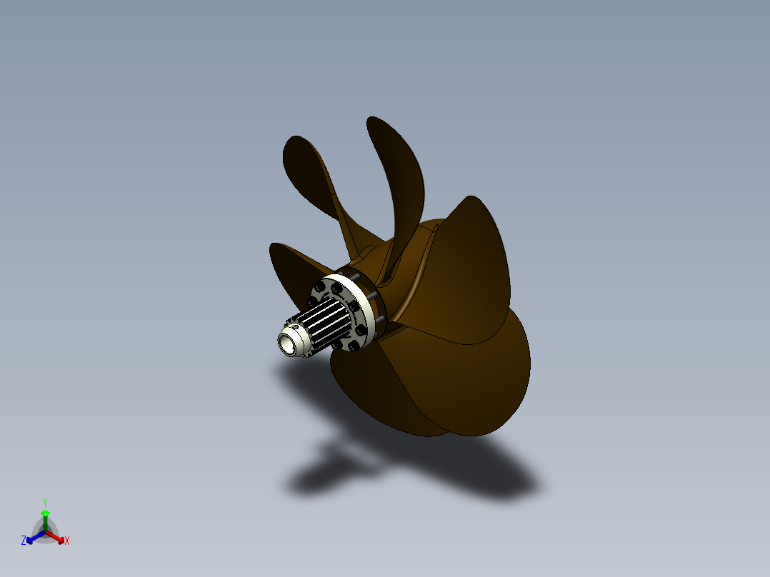 螺旋桨(132)正等轴测图