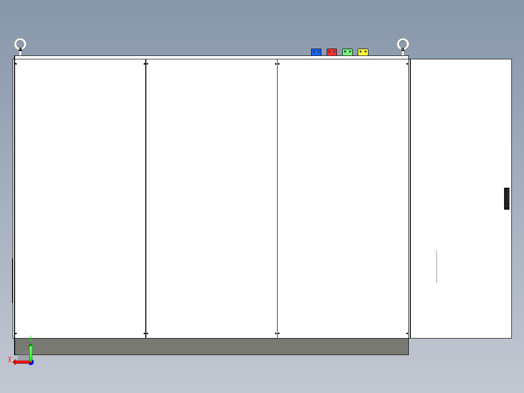 三柜组装万能断路器刀开关120A交流接触器控制柜 55303后视图