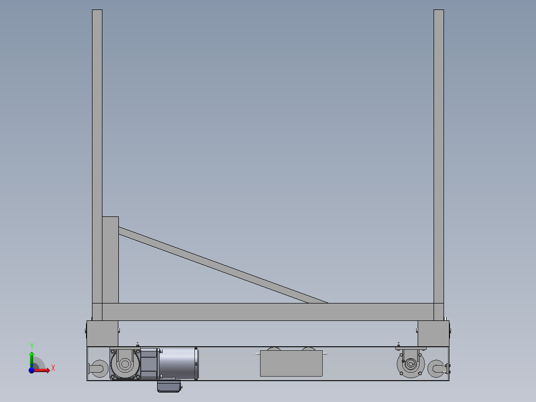小型天车模型前视图