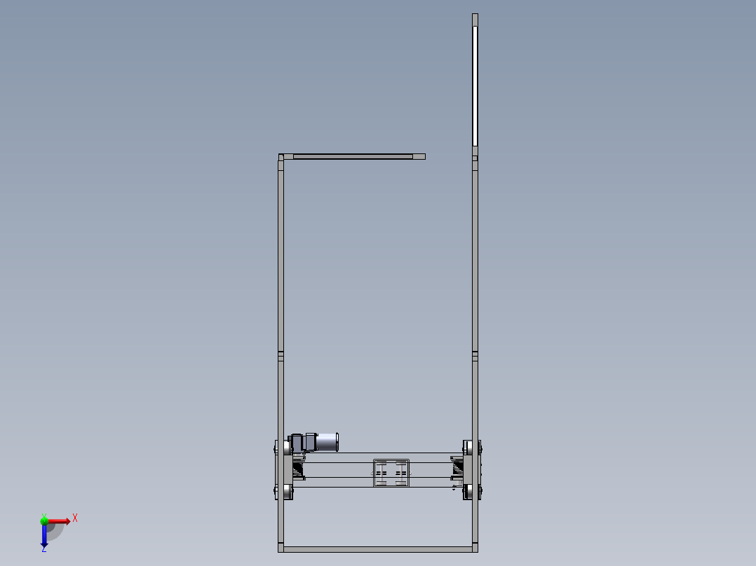 小型天车模型俯视图