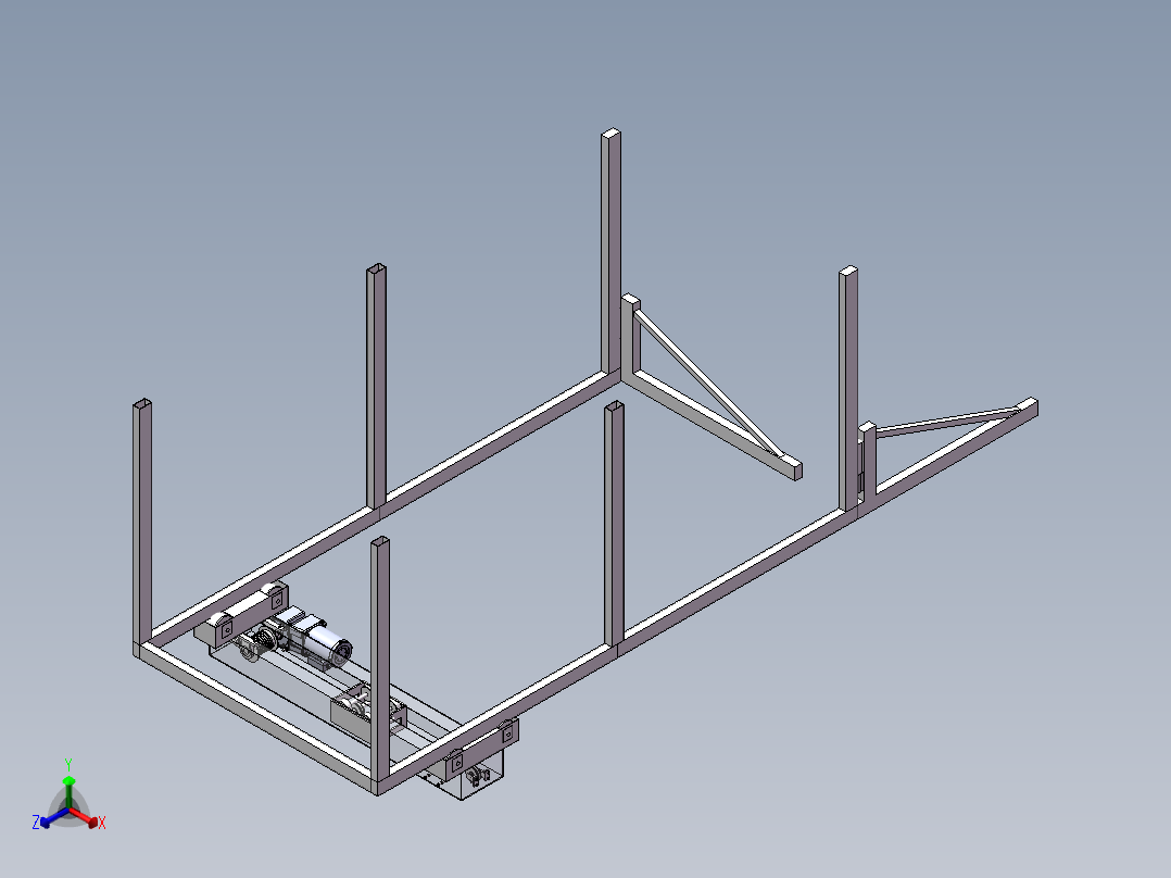 小型天车模型正等轴测图