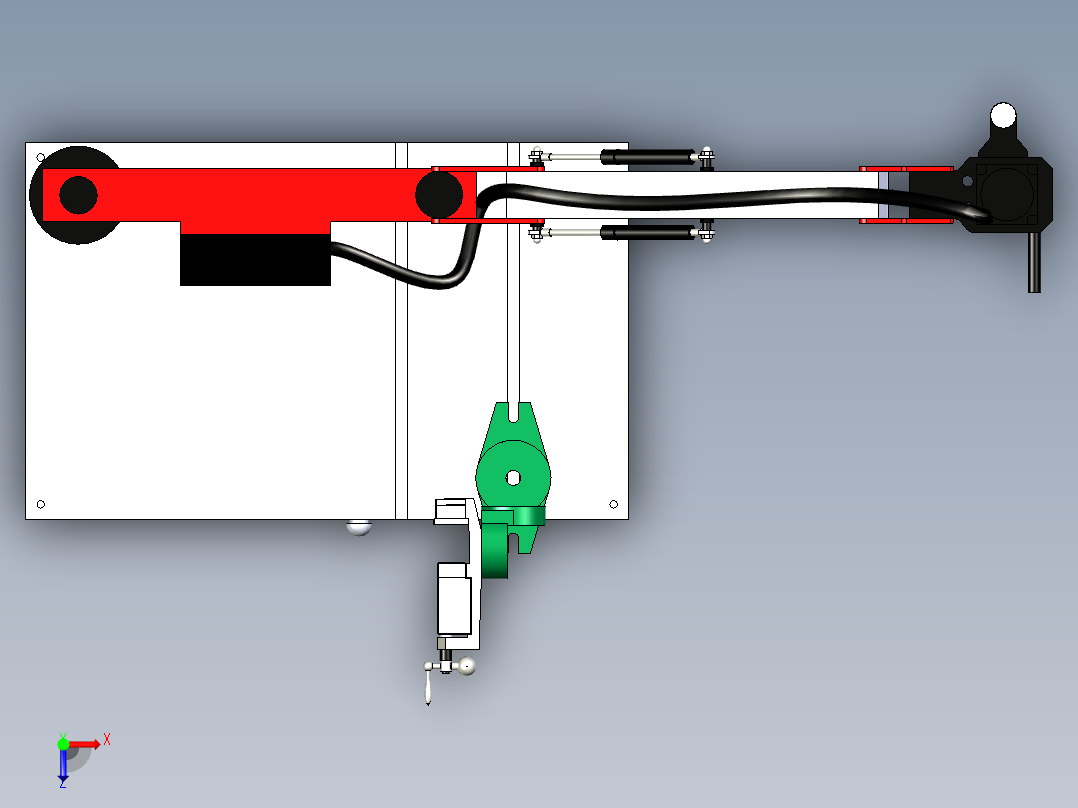 攻丝机三维模型STP俯视图