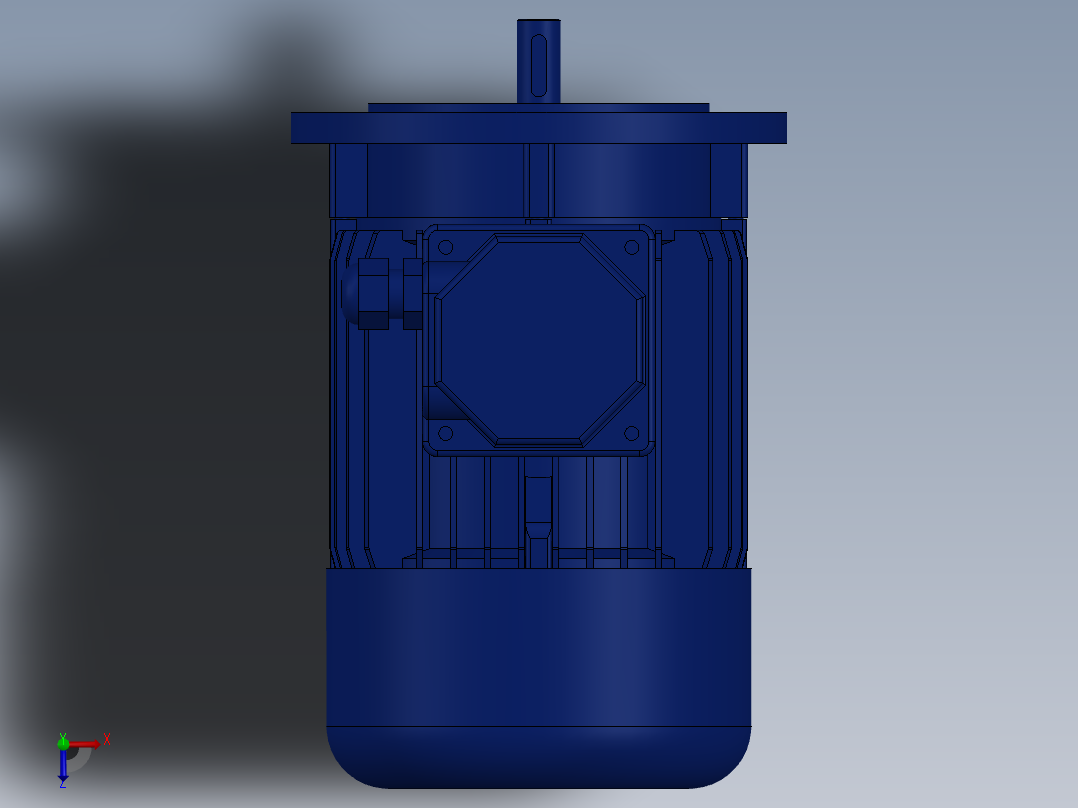 电机71-B5-IEC 71-IEC 71俯视图