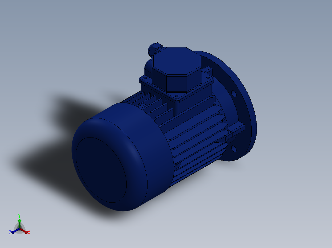 电机71-B5-IEC 71-IEC 71正等轴测图
