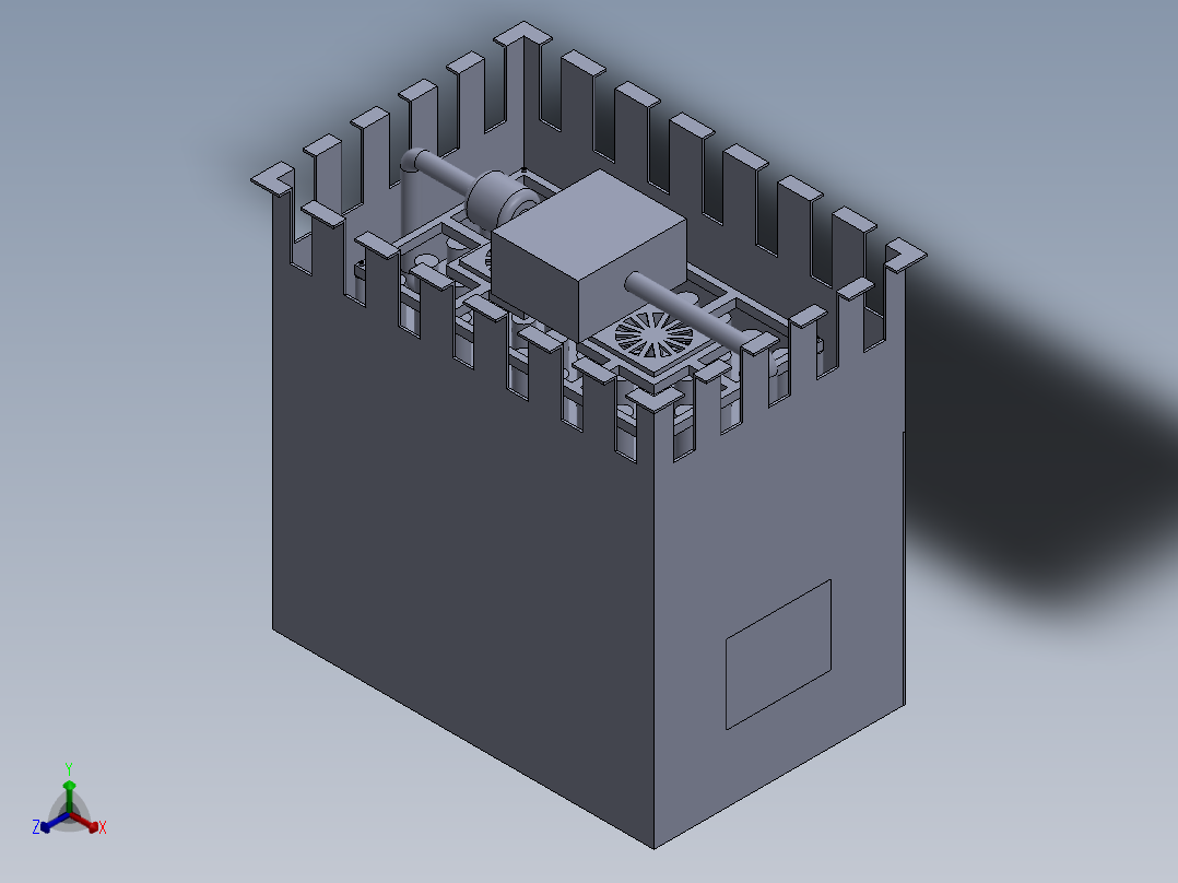 通信柜正等轴测图