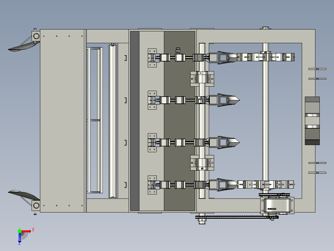 方便适用的小型播种机俯视图