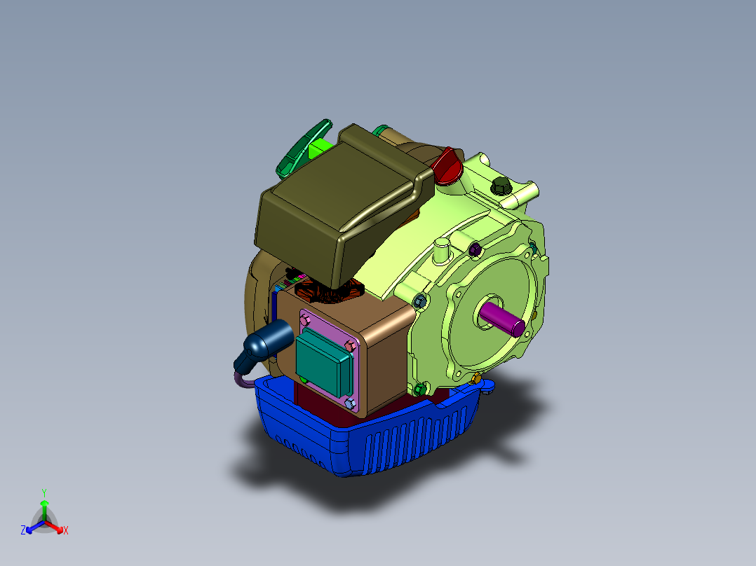 农林业水平轴发动机