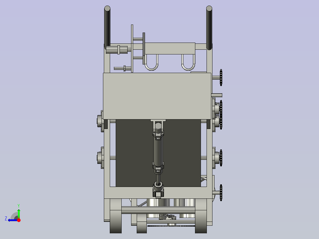 大棚蔬菜收割机右视图