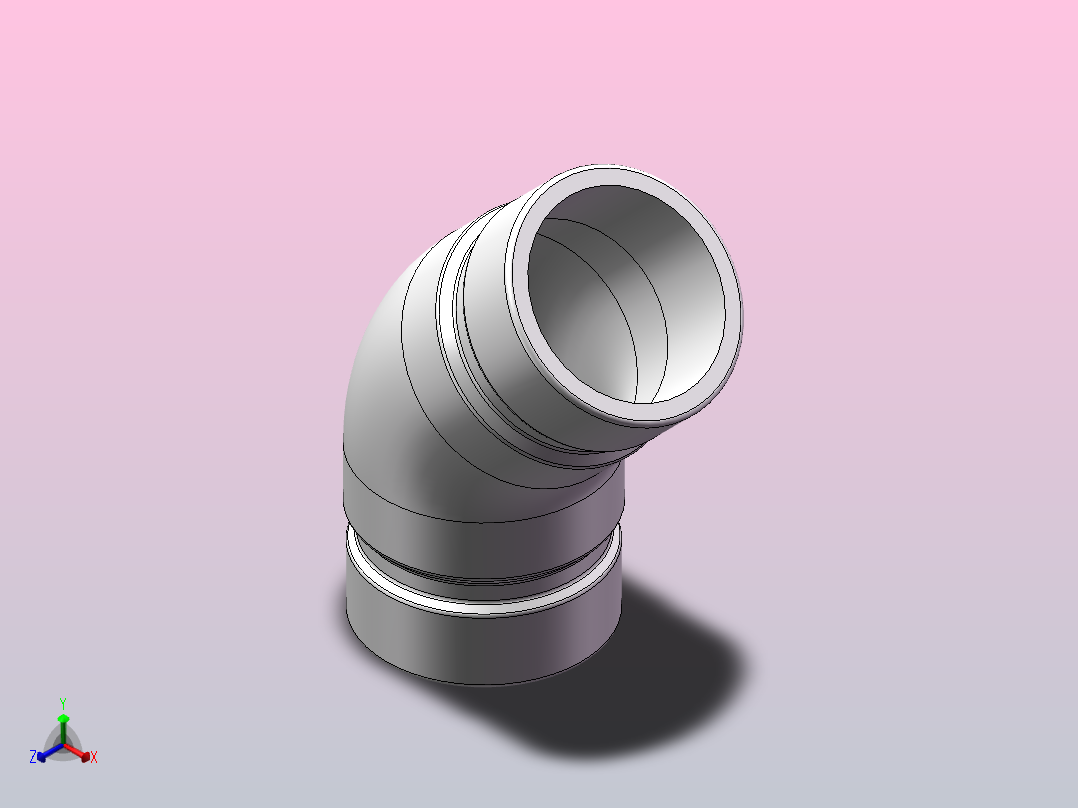 45°弯头[45°弯头48]正等轴测图