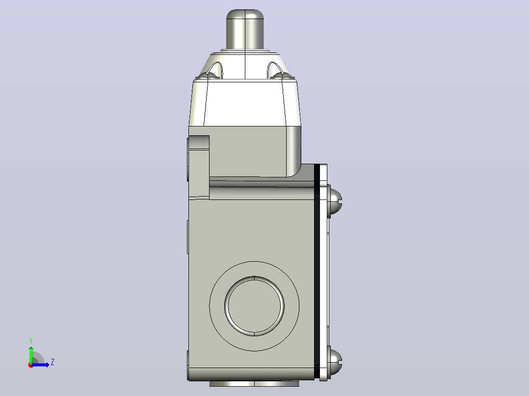 YBLX-P1_100_1C行程开关三维模型202108左视图