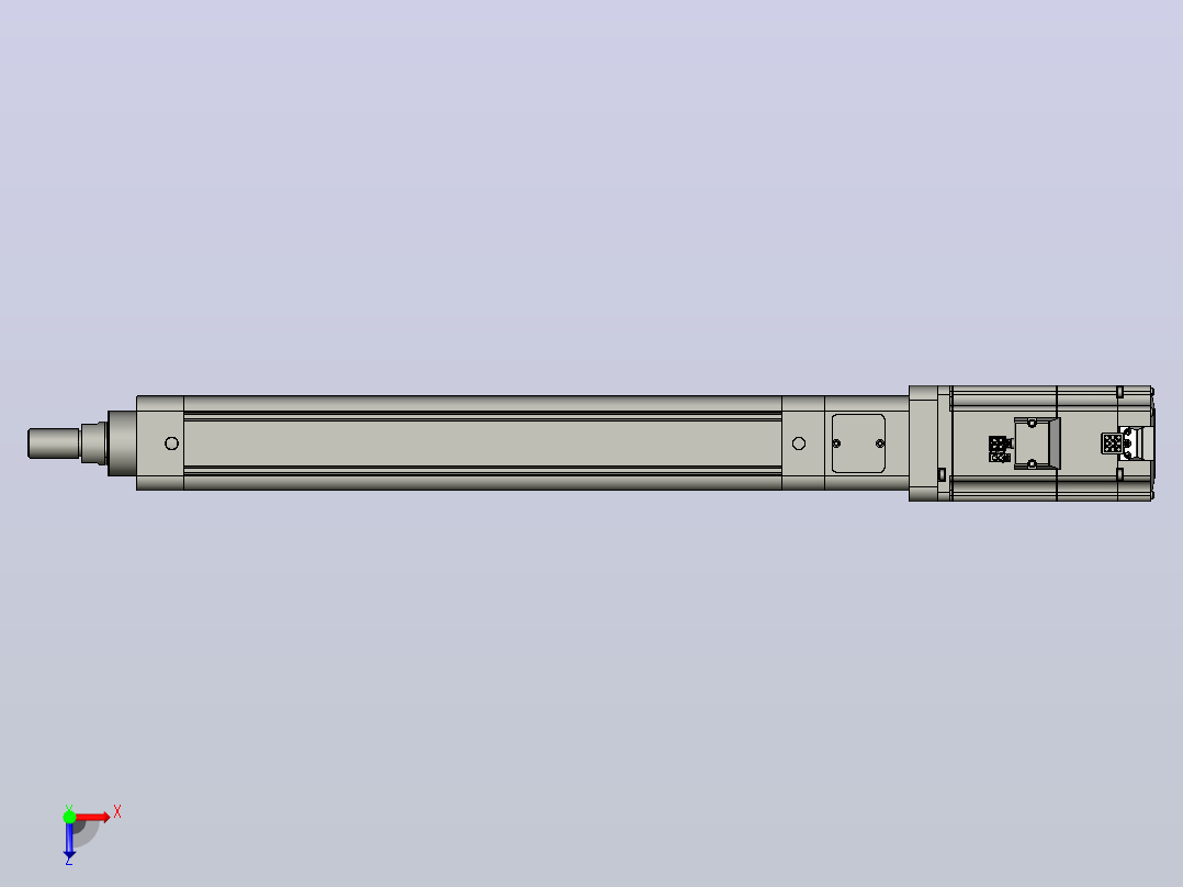 轻载电动缸TPA-ESR50-1610C-L300-M-W-P75-C3俯视图