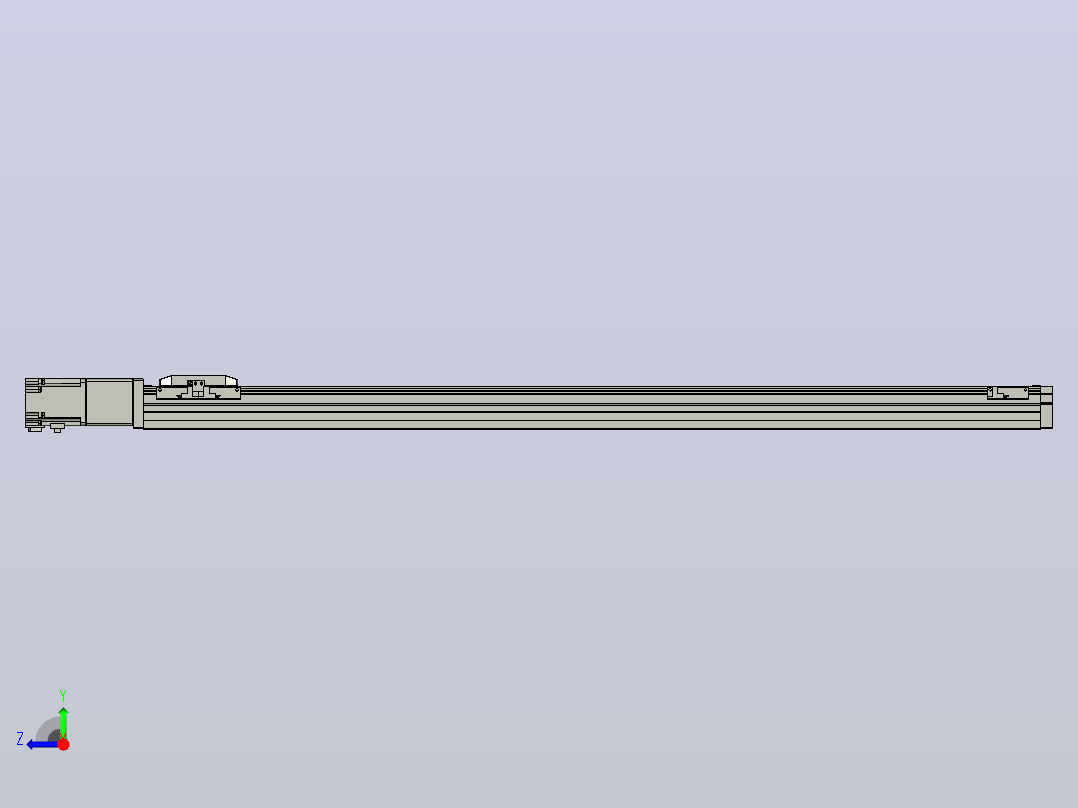 滚珠丝杠直线轴内置导轨TPA-GCR-65-1610C-L1000-M-M40-N3右视图