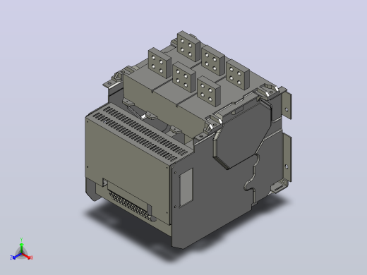 NXA25N_H20-25 3P抽屉万能式断路器三维模型202202
