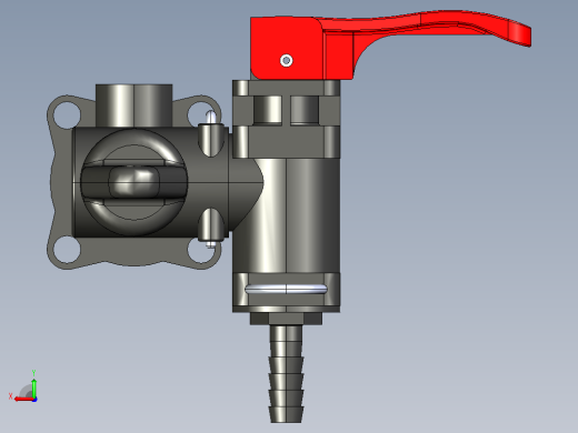 家用供水阀门组件设计后视缩略图