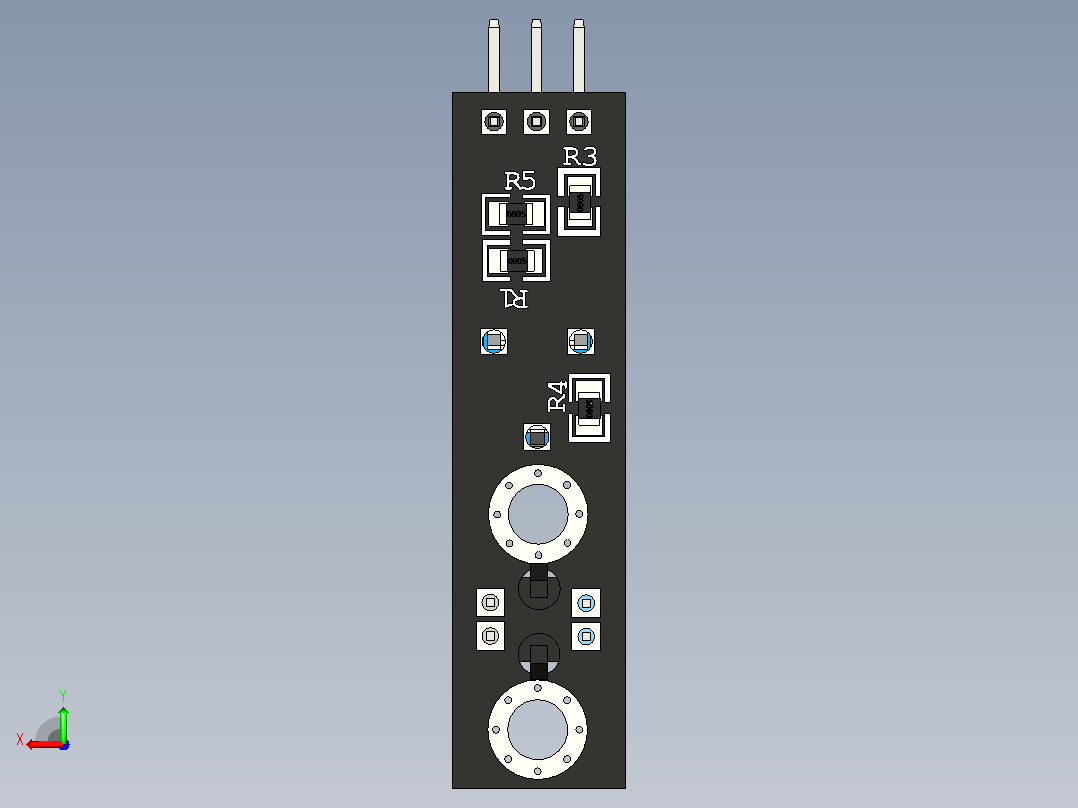LM393 红外线行跟踪传感器模块后视图