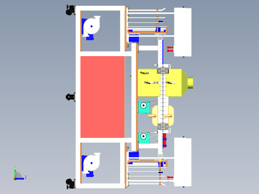 薄片自动清洗机（洗净机）3D图纸 机械设备3D模型设计素材左视缩略图