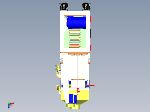 薄片自动清洗机（洗净机）3D图纸 机械设备3D模型设计素材俯视缩略图