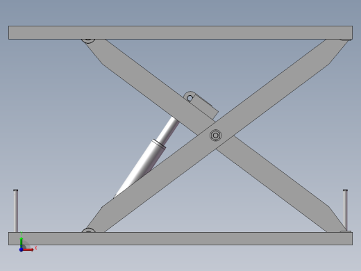 双缸剪叉式升降机3D图纸 H825前视缩略图