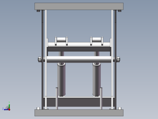 双缸剪叉式升降机3D图纸 H825右视缩略图