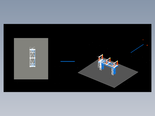 Disconnector 123 KV 550 KV隔离开关3D数模图纸 AUTOCAD dwg格式