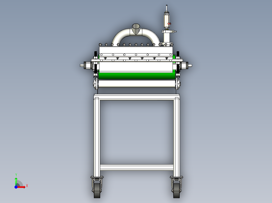 工业零食加工机3D模型前视图