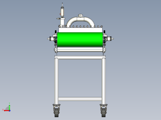 工业零食加工机3D模型后视缩略图