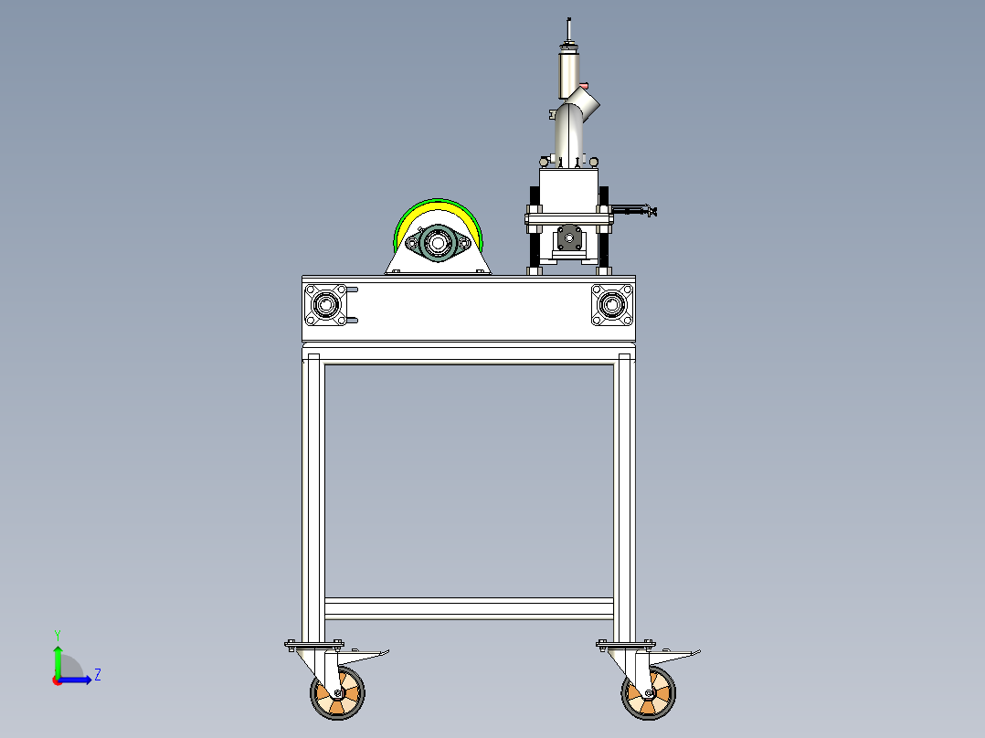 工业零食加工机3D模型左视图