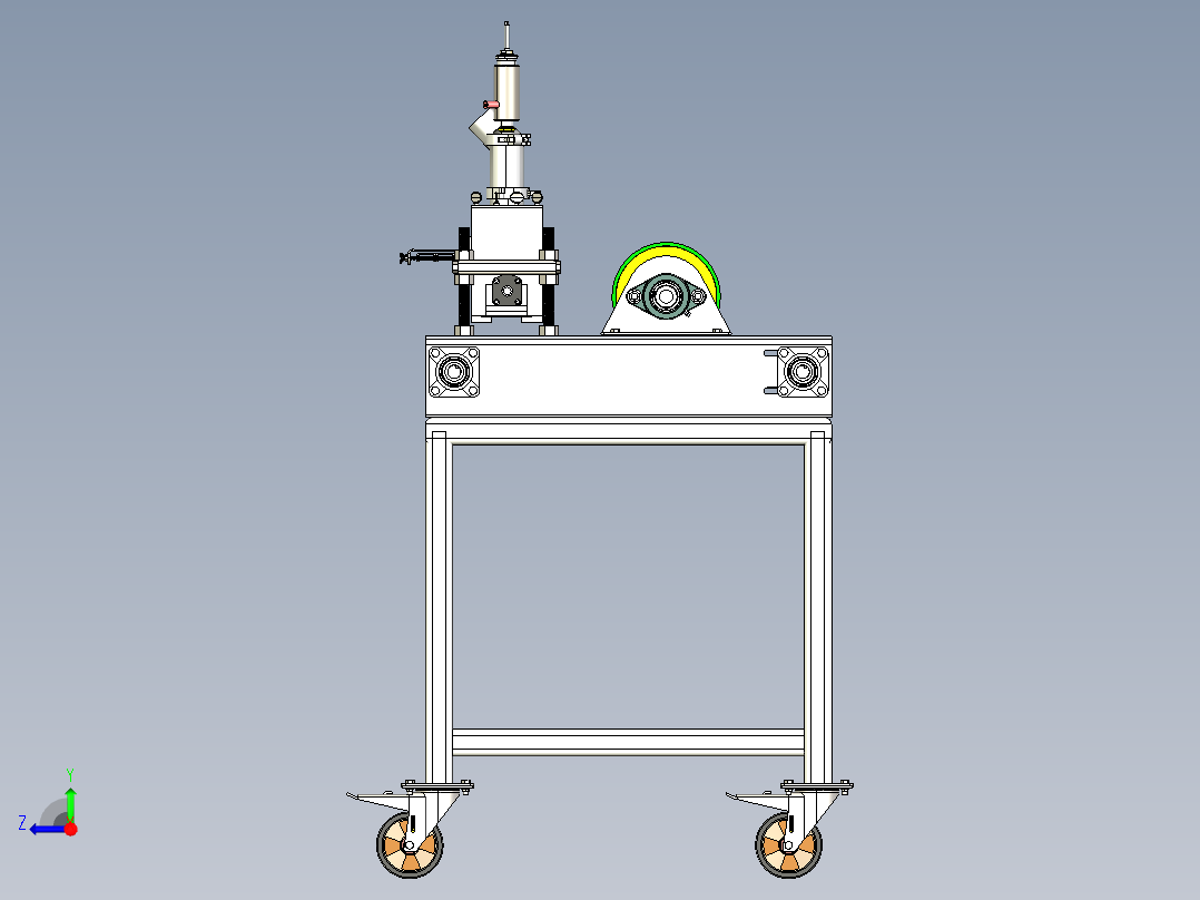 工业零食加工机3D模型右视图