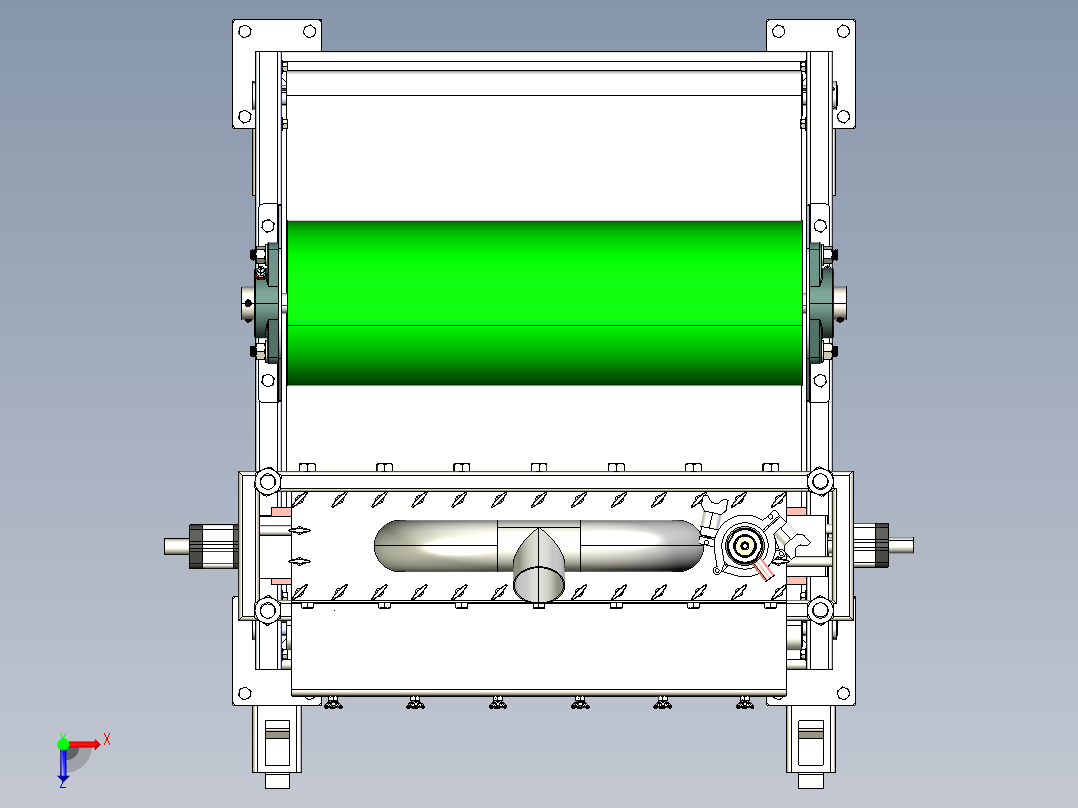 工业零食加工机3D模型俯视图