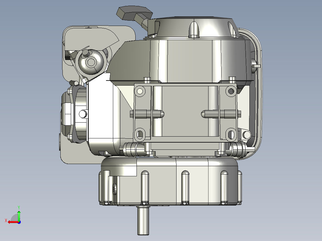 8_GX160发动机后视图