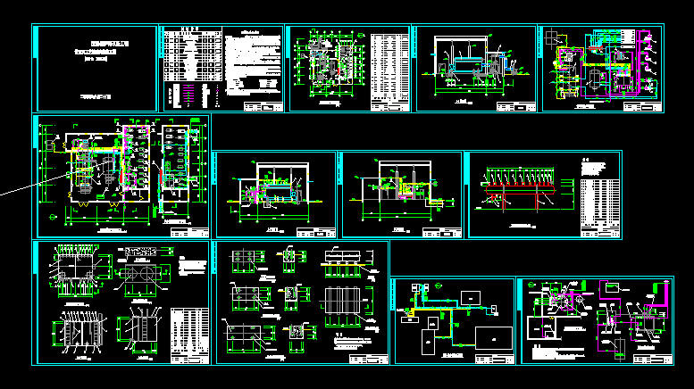 燃煤锅炉房设备及工艺施工图